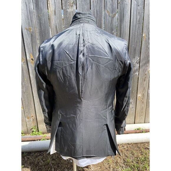 CARTIER Men's Sports Coat Jacket Gray Striped 100% Wool Luxury Size 38 R - Picture 9 of 9